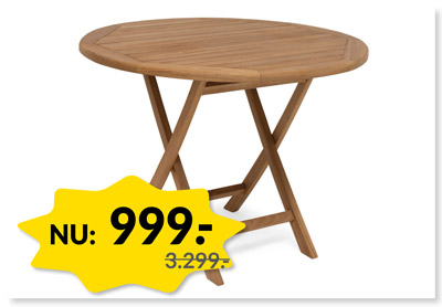 NOVA TEAK HAVEBORD - JANUARUDSALG